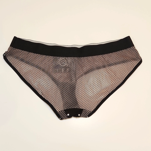 RARE NWT Balmain X Victoria's Secret fishnet bra and panty set size large! - Picture 5 of 11